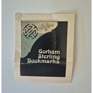 Gorham Sterling for Gumps Vintage Sterling Silver Floral Blossom Corner Bookmark